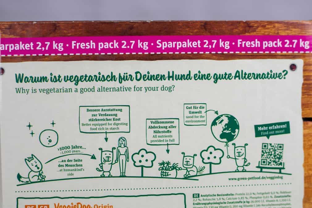 Green Petfood VeggieDog Origin