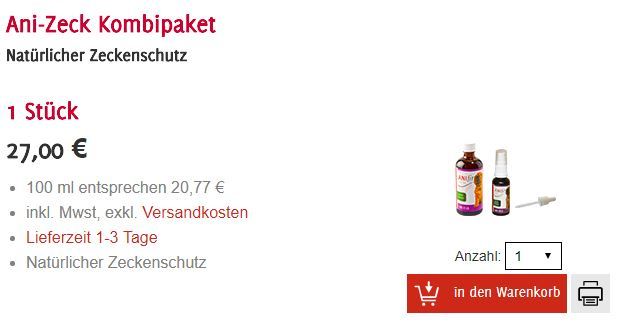 Jetzt bestellen natürlicher Zeckenschutz