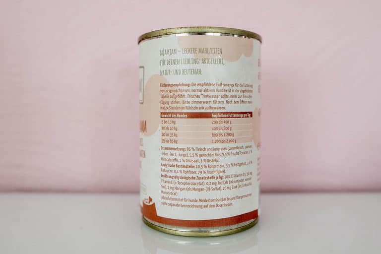 MjamMjam herzhaftes Lamm Nassfutter für Hunde im Test