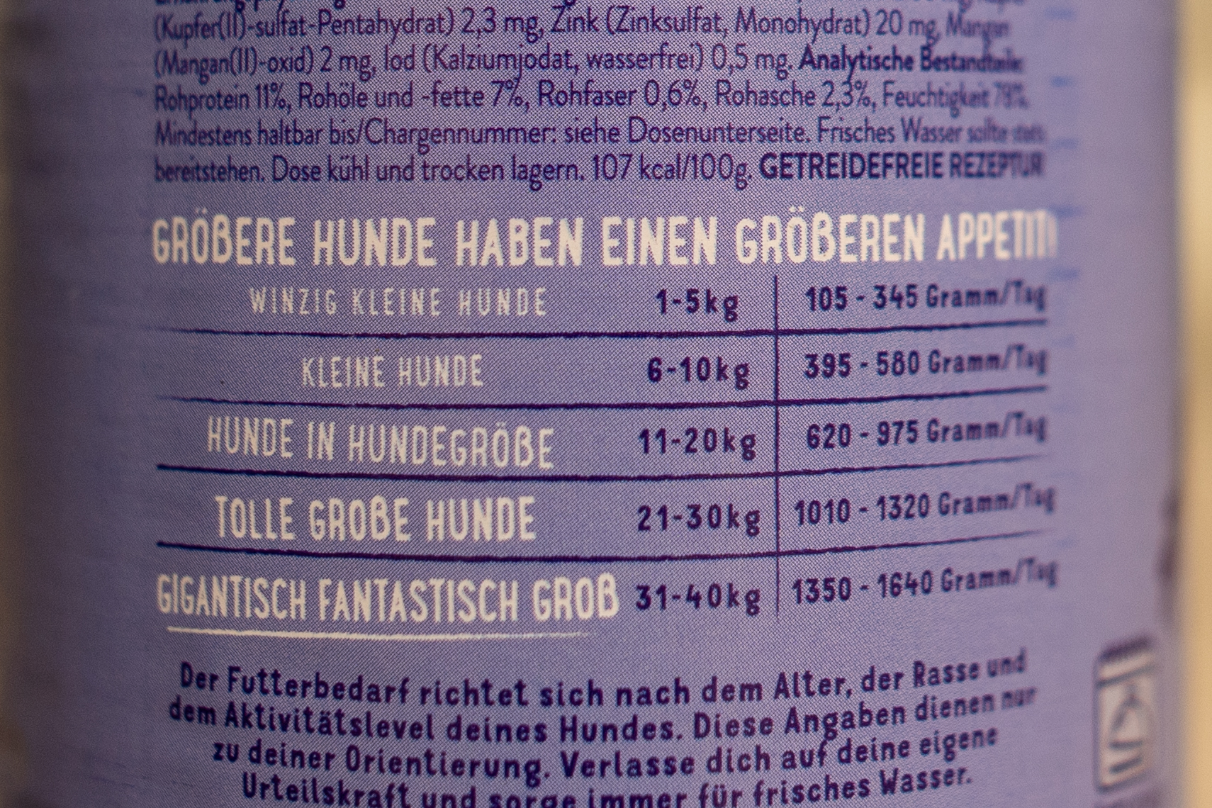 Edgar & Cooper köstliches Rind Fütterungsempfehlung