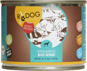 Eine 200g Dose RyDog Bio Rind