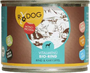 Eine 200g Dose RyDog Bio Rind