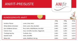 Anifit Preisliste 2020
